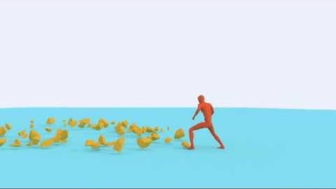 Block punch animation : Cell Fracture test Blender