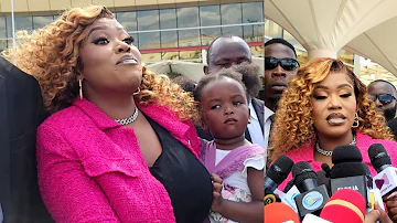 ANGRY VERA SIDIKA LECTURES BROWN MAUZO AS SHE LANDS WITH HER DAUGHTER AT JKIA