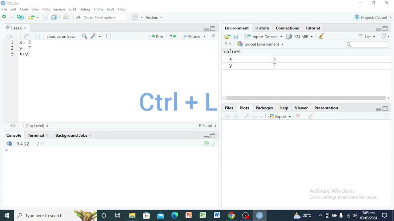 Cleaning console environment history and plots in r studio youtube