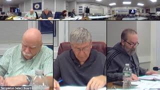 Templeton Select Board Meeting of April 22, 2026