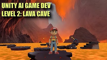3D Unity AI Game Dev Tutorial (Beginner Friendly): Lava Cave Parkour Level (Part 6)