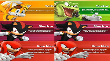 Tails Shadow Knuckles vs Vector Knuckles Shadow - Sonic Boom | Teams Battle | All Characters