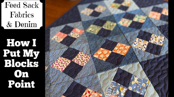 How I put my Blocks on Point, Fast & Easy, Simple Math, Use Your Bonus Blocks, Quilt or Home Decor