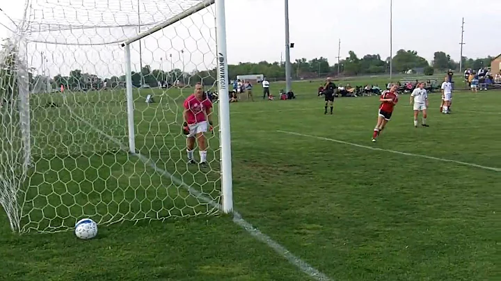 Jayme Braun, Ozark Tigers, scores on indirect kick