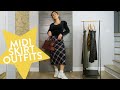 5 MIDI SKIRT OUTFITS // MIDI SKIRTS IN WINTER