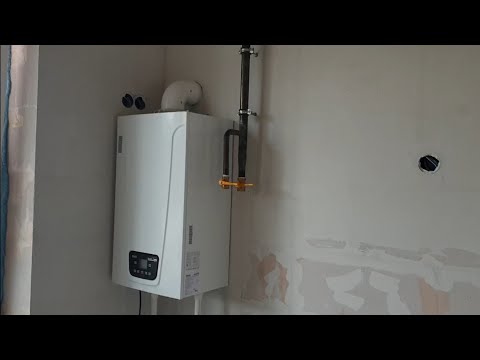 Установка газового котла в кухне-гостиной. Подготовка к первоначальному пуску.Baxi duo-tec compact