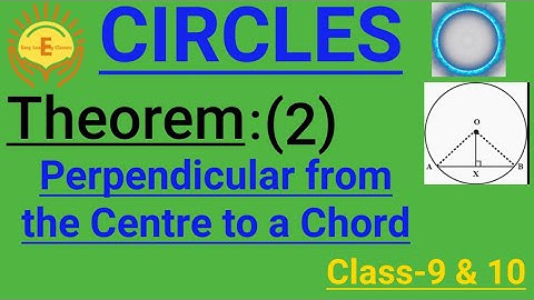 Theorems 10.3 and 10.4| Class-9| Chapter-10| Circles Perpendicular from the Centre to a Chord| Maths