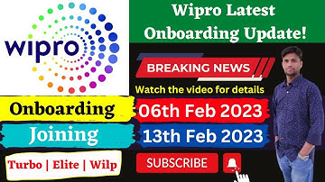 Wipro onboarding update | Turbo, Elite & Wilp | 6th Feb 2023 onboarding | 13th Feb 2023 Joining🔥