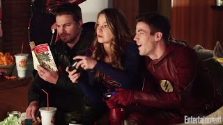 Flash, Arrow, Supergirl, Legends of Tomorrow crossover video by EW screenshot 5