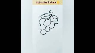 عنب how to draw grapes 🍇