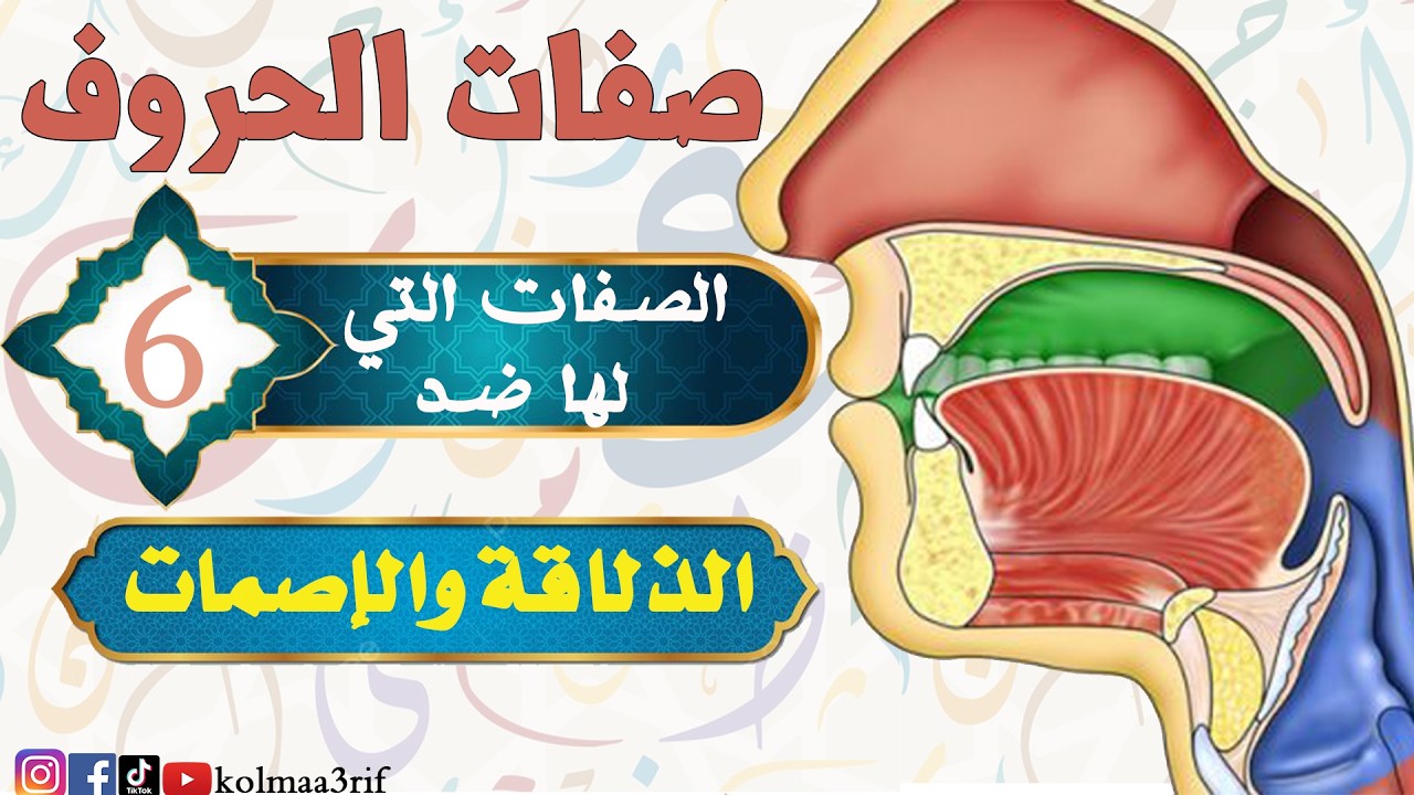 تجويد:  الصفات التي لها ضد (الذلاقة والإصمات)