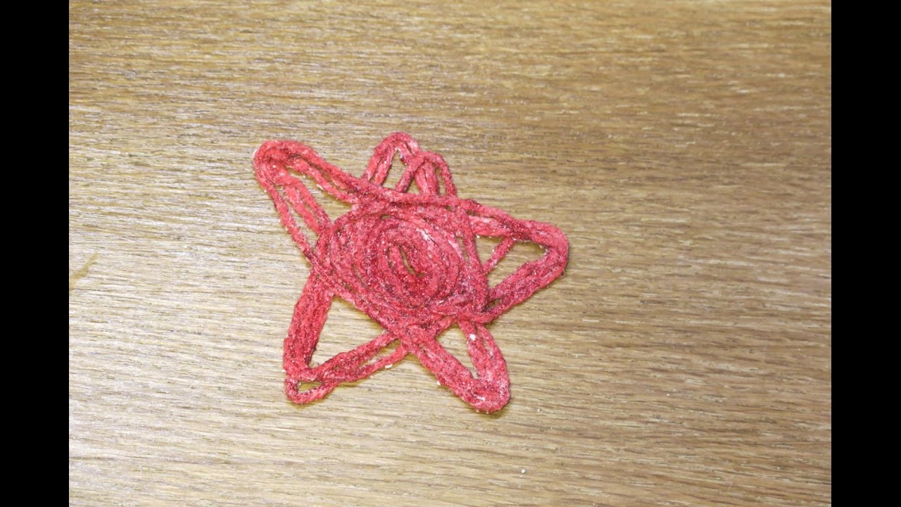Easy DIY Decoration Star. How to Make a Star from Thread. - YouTube