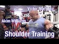 Victor Martinez and Akim Williams Train Shoulders for the 2019 Arnold Classic