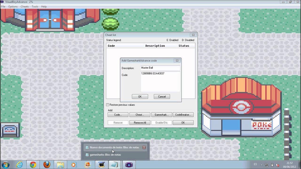 Gameshark Master Ball Pokemon Esmeralda YouTube