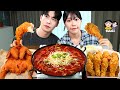 ASMR MUKBANG| 직접 만든 매운 국물 닭발 후라이드 치킨 옛날통닭 먹방 &amp; 레시피 FRIED CHICKEN AND FIRE NOODLES EATING