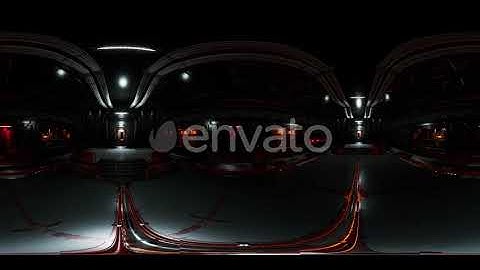 VR360 Futuristic Dark Data Center with Metal and Lights | Motion Graphics - Envato elements