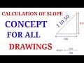 SLOPE CALCULATION FOR ARCHITECTURAL DRAWINGS
