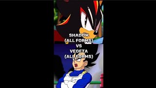 Shadow Vs Vegeta All Forms