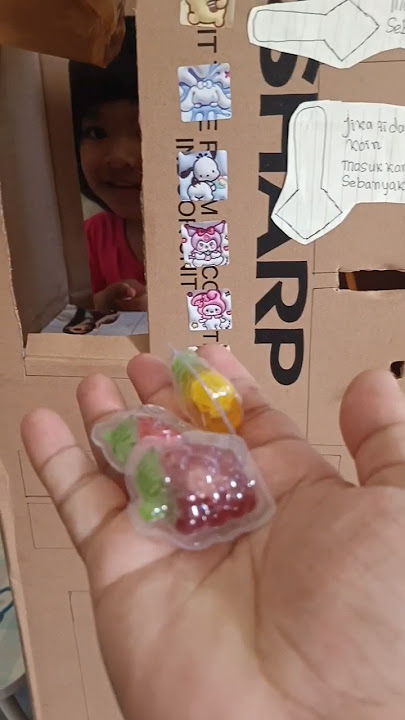 mesin capit kardus dapat permen #shorts