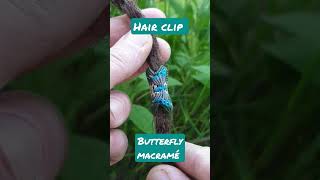 butterfly macramé.diy  hairclip handmade #micromacrame #macrame #butterfly #dreadlocks #accessories