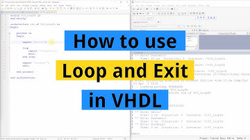 How to use Loop and Exit in VHDL