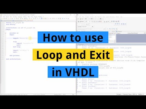 How to use Loop and Exit in VHDL