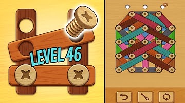 🏅 WOODLE - WOOD SCREW PUZZLE 🤪 Level 46 🧩 Gameplay Walkthrough