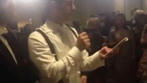 Micha Herskop sings to his Kallah Ahuva Magder