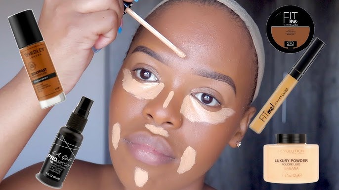 Beginner Friendly Makeup Tutorial using Drugstore products only 🫶🏾 #, makeup tutorial black girl