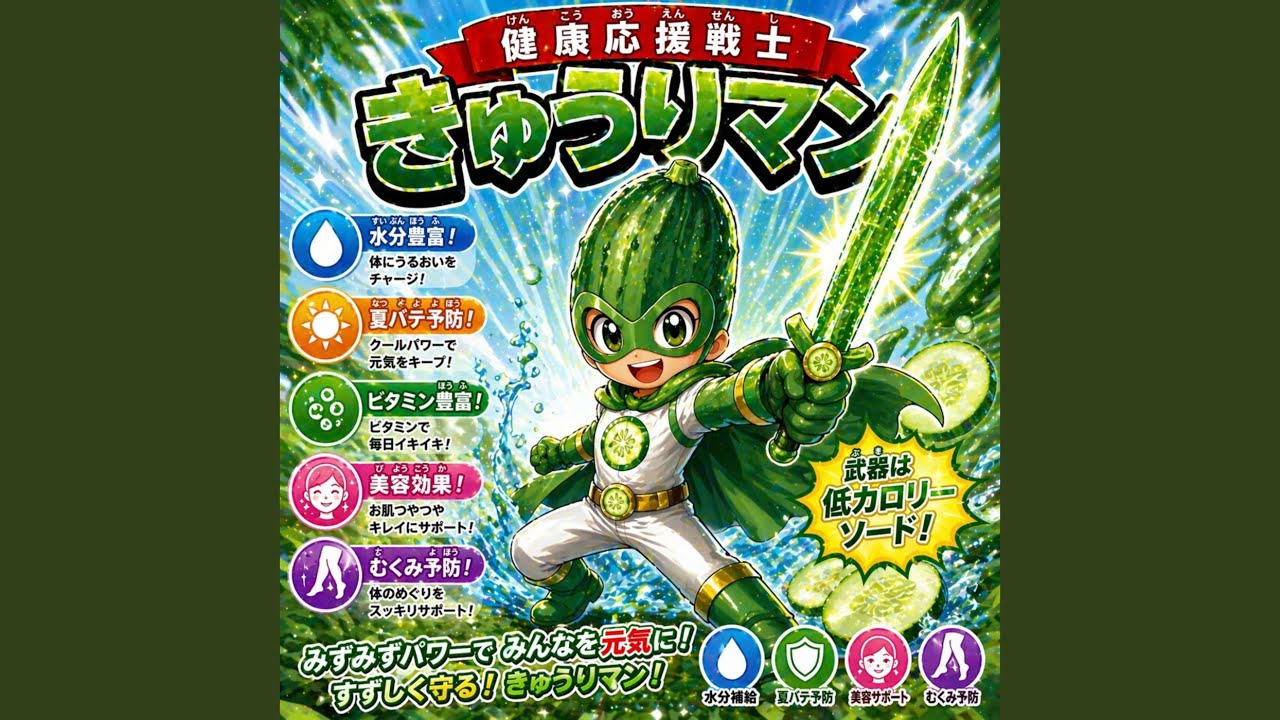 健康応援戦士きゅうりマン - YouTube