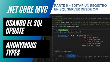 Como crear una app en .net core MVC | #6 - Editar un registro en SQL Server desde C#