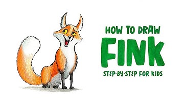 How To Draw Fink The Fox From The Wild Robot | Step-By-Step Drawing for Kids