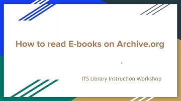 How to read Archive.org e-books