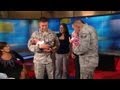 Watch: Soldiers meet their newborn babies