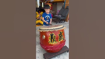 Thumbnail of How KJ Beat a Lion Dance Drum for the First Time Ever! #shorts