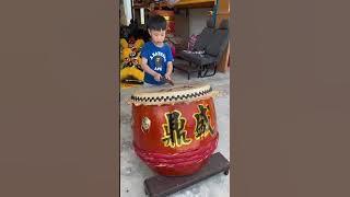 How KJ Beat a Lion Dance Drum for the First Time Ever! #shorts