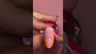 Осенний дизайн ногтей. Маникюр. Веточки на ногтях. Nail art. #manicure #nail #маникюр #nailart #гель