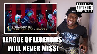 True Damage - GIANTS (ft. Becky G, Keke Palmer, SOYEON, DUCKWRTH, Thutmose) | REACTION!