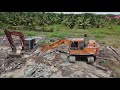 HITACHI EX100-1 RESCUED BY HITACHI UH04-7 MALAYSIA