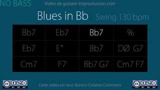 Blues in Bb (130 bpm) NO BASS : Backing Track chords