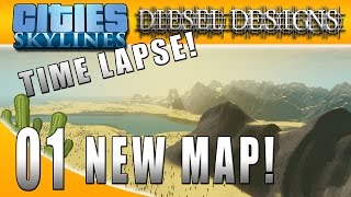 Cities: Skylines: S3EP1: Map Editor Time Lapse of the New City! (City Building Series 60FPS)