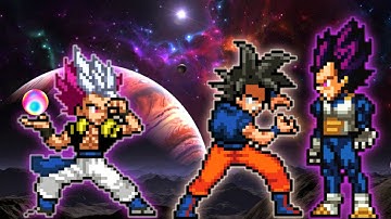 Gogeta Ultra Ego Instinct OP(New) VS TND Vegeta Ultra Ego OP & Goku TP OP in Jump Force Mugen