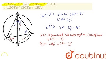 In the given figure ,I is the incentre of triangle ABC . AIproduced meets the circumcircle of th...