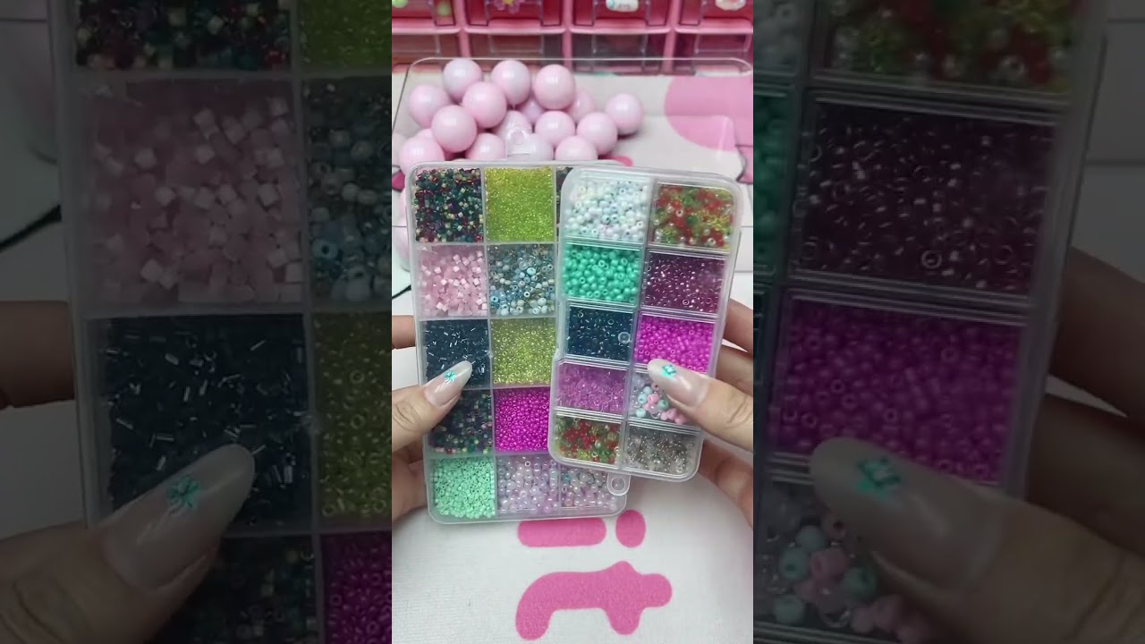 😱Huge order📿Arcylic/Mini glass/Bling glass bead lucky game💎Enjoy❤️