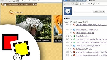 Drag drop from Chrome history / Discovering msDrop.com