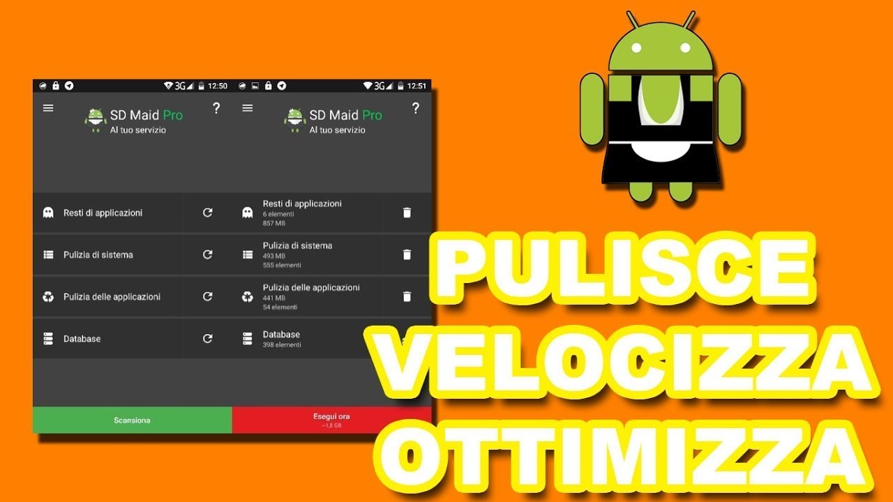 LA MIGLIORE APP PER LA PULIZIA DI ANDROID - COME PULIRE VELOCIZZARE ...
