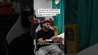 Adin Ross Got PRESSED By Young Thug For Acting Zesty😂😭💀 #adin #funny #ishowspeed #clips