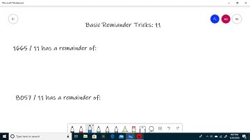 Remainder Tricks for dividing by 11 (TMSCA/UIL Number Sense)