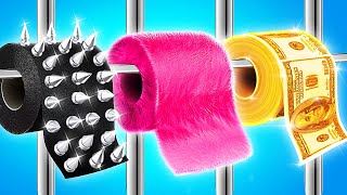 MEAN VS NICE VS RICH GIRL IN HOME JAIL || Types Of People! How To Sneak Candies by 123 GO! FOOD