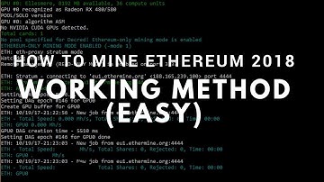 How to Mine Ethereum 2018 - WORKING (Super-Easy)